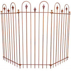Ogrodzenie dekoracyjne ogrodowe - rdzawe