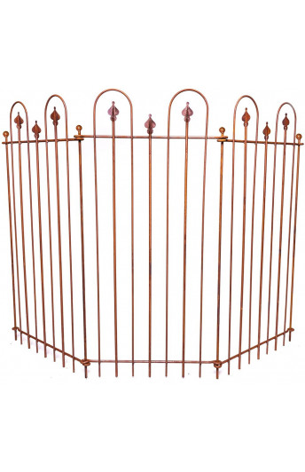 Ogrodzenie dekoracyjne ogrodowe - rdzawe