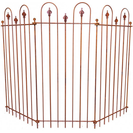 Ogrodzenie dekoracyjne ogrodowe - rdzawe