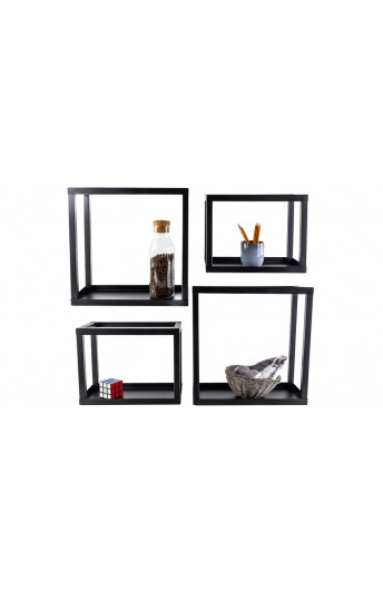 Metalowe półki malowane proszkowo na czarno 4 sztuki