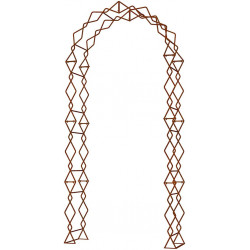 Pergola - różany łuk w kolorze rdzy patio