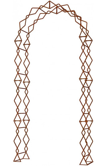 Pergola - różany łuk w kolorze rdzy patio