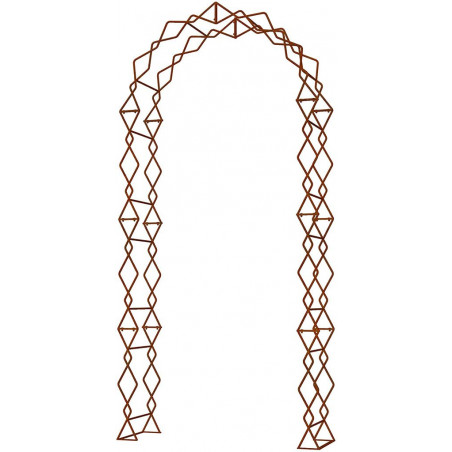 Pergola - różany łuk w kolorze rdzy patio